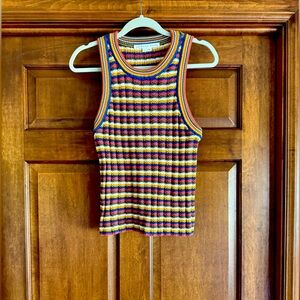 Veronica Beard crochet/sweater sleeveless top -S